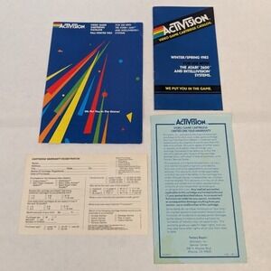 Vintage Atari Video Game Cartridge‎ Mini Product Catalog Game Insert Lot 1983